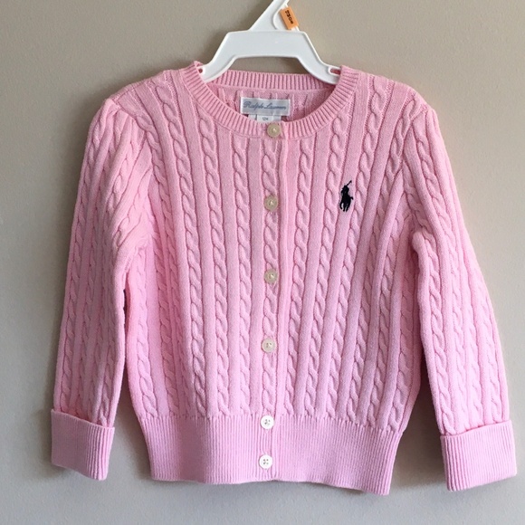 Ralph Lauren Other - Ralph Lauren Little Girls Cable-Knit Cotton Cardigan size 12 month.
